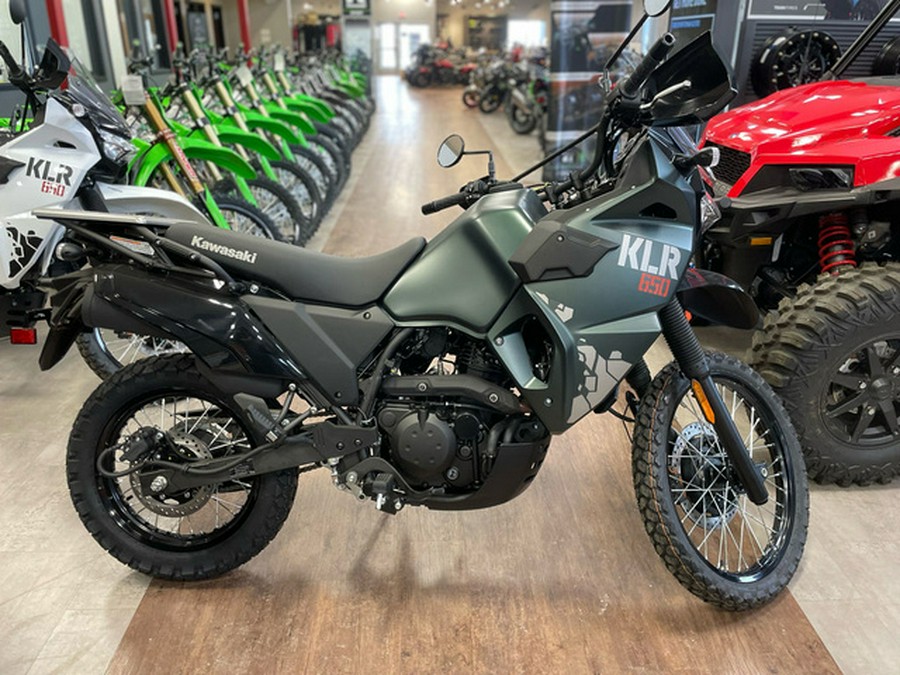 2025 Kawasaki KLR650 Metallic Matte Old School Green ABS