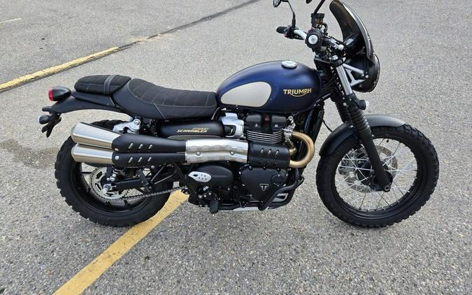 2022 Triumph Street Scrambler Gold Line Matte Pacific Blue