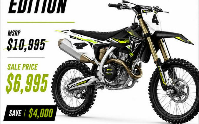 2025 Triumph TF 450-RC Edition Jet Black/Pure White