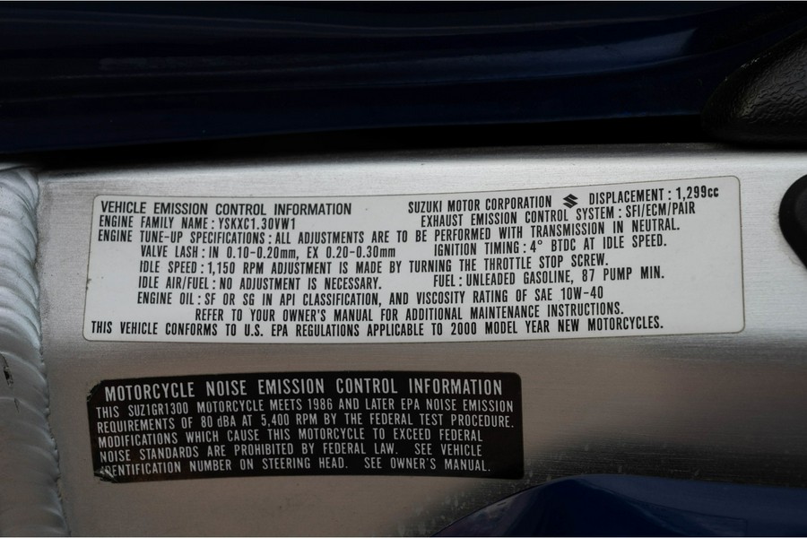 2000 Suzuki GSX 1300R Hayabusa