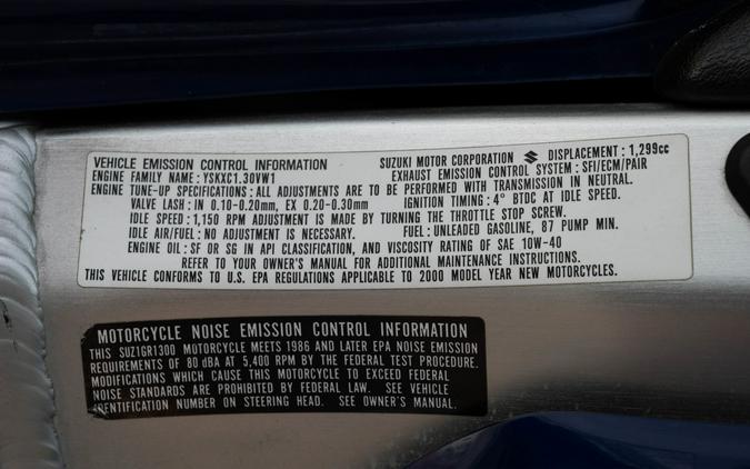 2000 Suzuki GSX 1300R Hayabusa