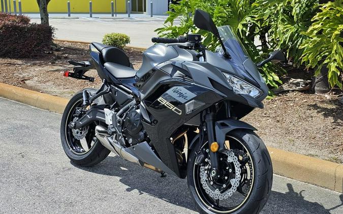 2024 Kawasaki Ninja 650 Metallic Matte Dark GrayMetallic Spark