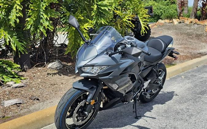 2024 Kawasaki Ninja 650 Metallic Matte Dark GrayMetallic Spark