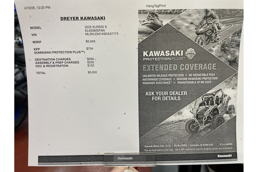 2025 Kawasaki KLR650 S