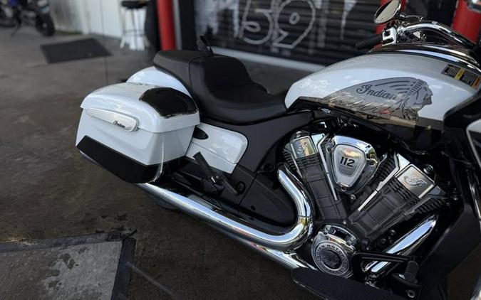 2025 Indian Motorcycle® Challenger® Limited 112 w/PowerBand Audio Ghost White Metallic with Black M