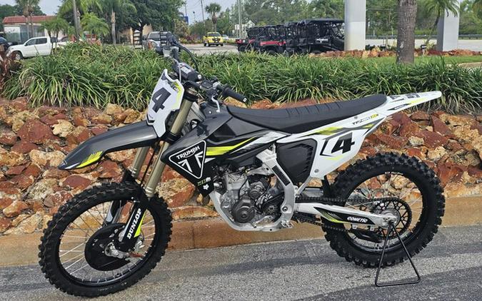 2025 Triumph TF 450-RC Edition Jet Black/Pure White 450-RC Edition