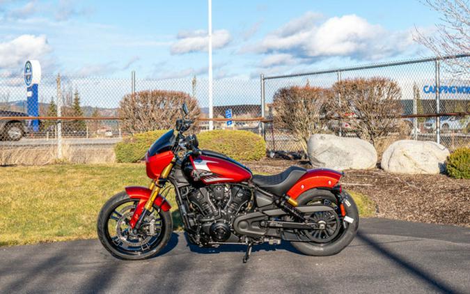 2025 Indian 101 Scout Sunset Red Metallic With Graphics