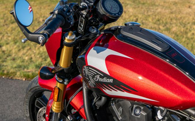 2025 Indian 101 Scout Sunset Red Metallic With Graphics