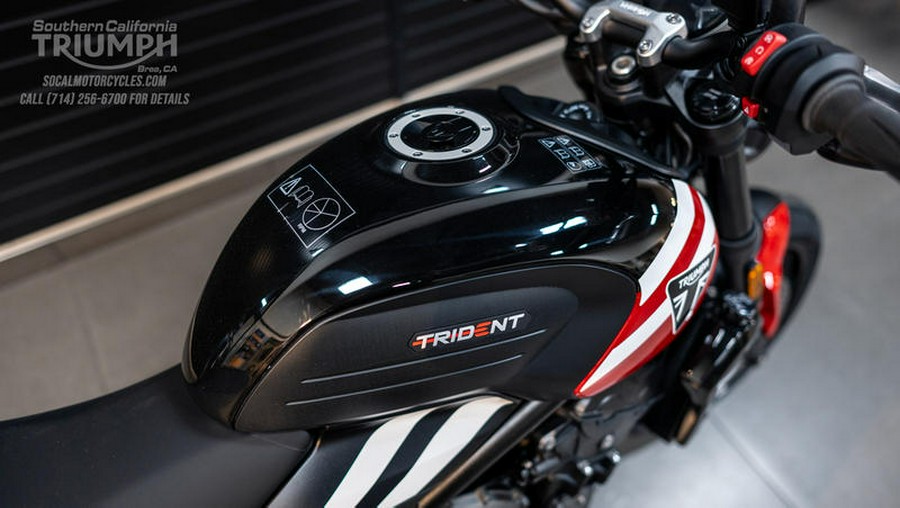 2025 Triumph Trident 660 Diablo Red/Sapphire Black