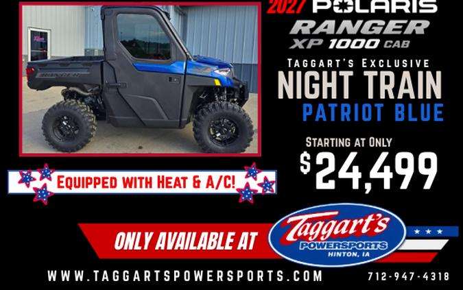 2027 Polaris Ranger XP® 1000 Cab - **Taggart's Exclusive** Night Train Patriot Blue Edition - Polaris