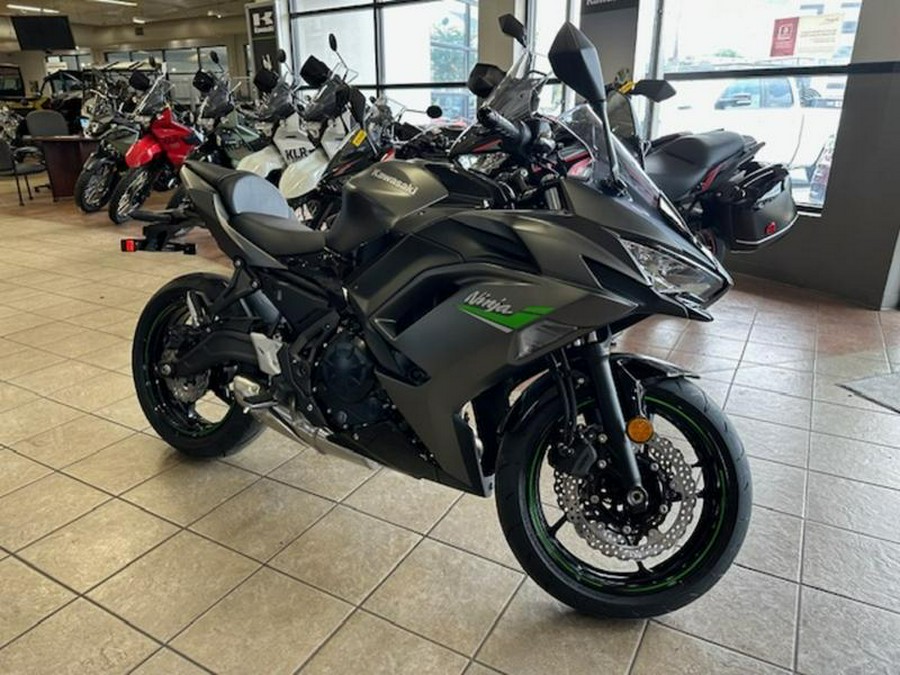 2024 Kawasaki Ninja® 650 Metallic Matte Dark Gray/Metallic Spark Black