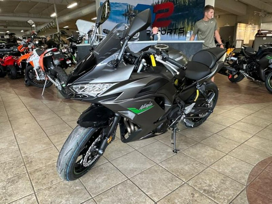 2024 Kawasaki Ninja® 650 Metallic Matte Dark Gray/Metallic Spark Black