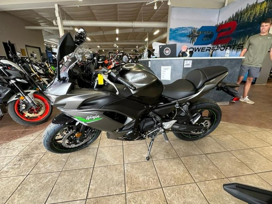 2024 Kawasaki Ninja® 650 Metallic Matte Dark Gray/Metallic Spark Black