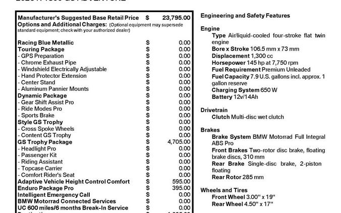 2026 BMW R1300GS ADVENTURE