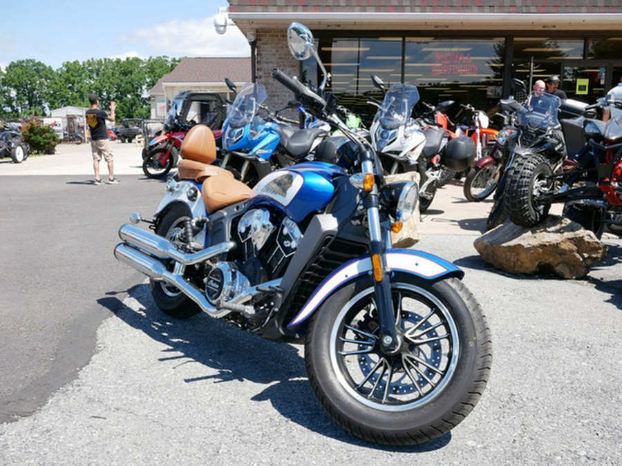 2017 Indian Scout ABS Brilliant Blue Over White And Red