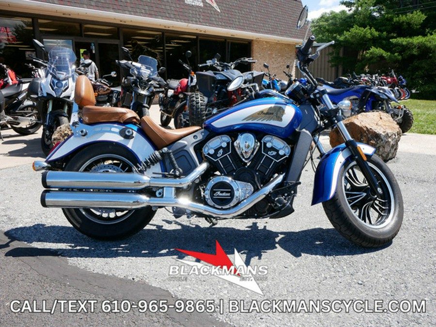 2017 Indian Scout ABS Brilliant Blue Over White And Red