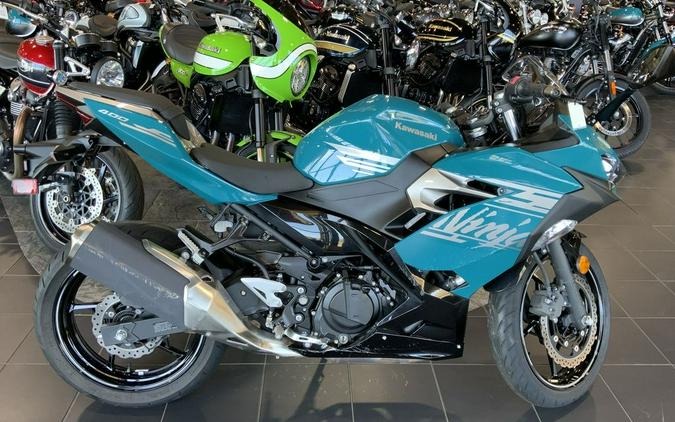 2021 Kawasaki Ninja® 400 Pearl Nightshade Teal/Metallic Spark Black