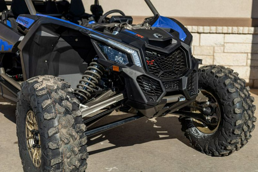 New 2024 CAN-AM MAVERICK X3 MAX X RS WITH SMARTSHOX TURBO RR DAZZLING BLUE AND CARBON BLACK