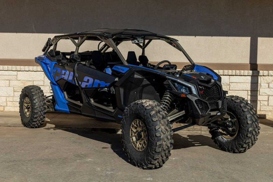 New 2024 CAN-AM MAVERICK X3 MAX X RS WITH SMARTSHOX TURBO RR DAZZLING BLUE AND CARBON BLACK