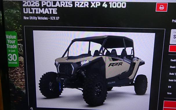 2026 Polaris RZR XP 4 1000 Ultimate