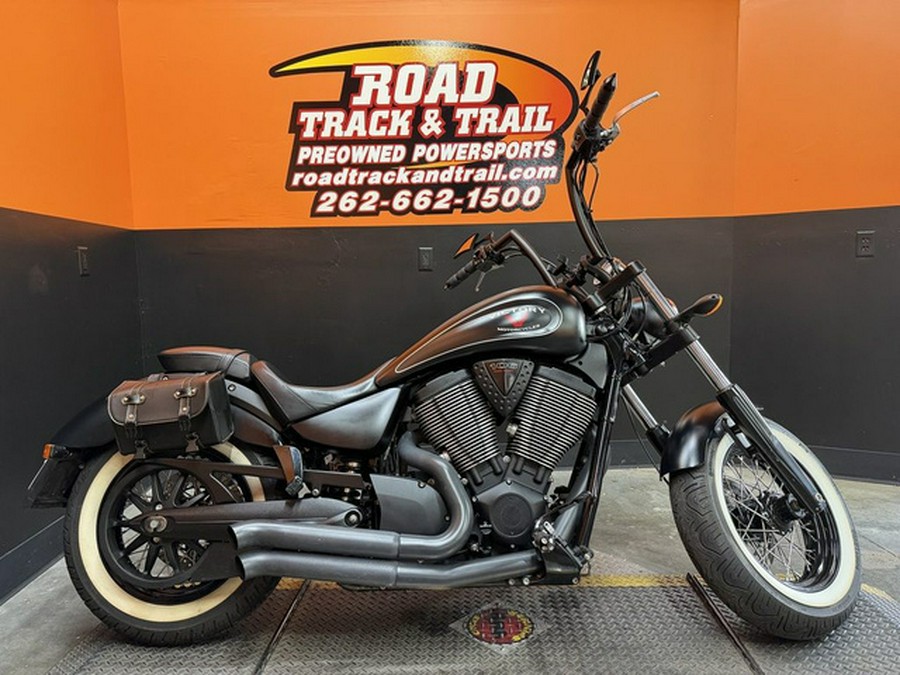 2015 Victory Motorcycles High-Ball Suede Black With Silver Pinstripes