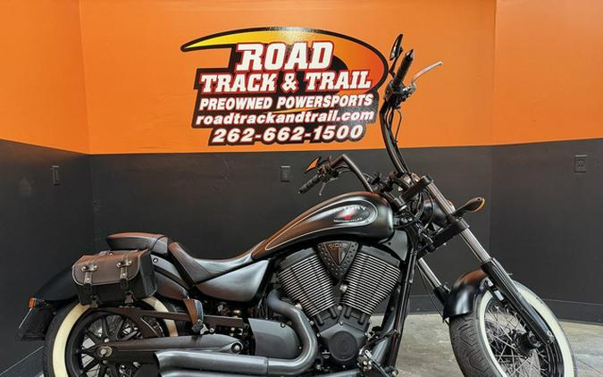 2015 Victory Motorcycles High-Ball Suede Black With Silver Pinstripes