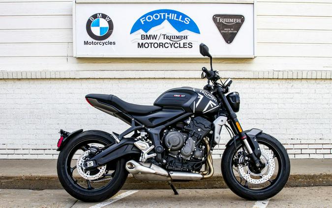 2024 Triumph Trident 660 Matte Jet Black/Matte Silver Ice