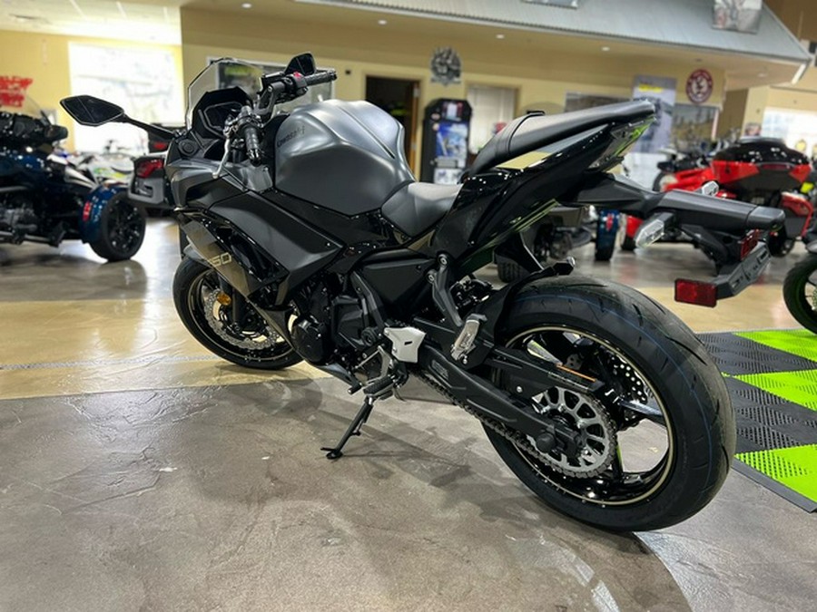 2024 Kawasaki Ninja 650 Metallic Matte Dark Gray/Metallic Spark Base