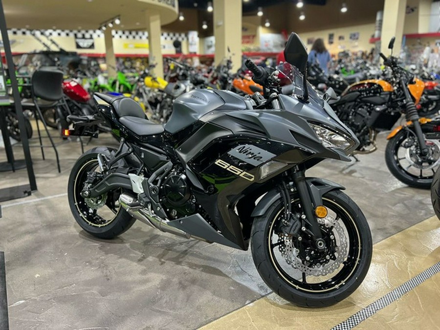 2024 Kawasaki Ninja 650 Metallic Matte Dark Gray/Metallic Spark Base