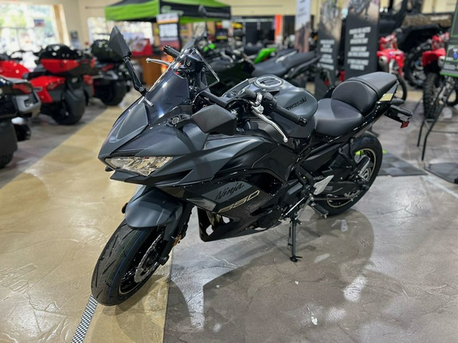 2024 Kawasaki Ninja 650 Metallic Matte Dark Gray/Metallic Spark Base