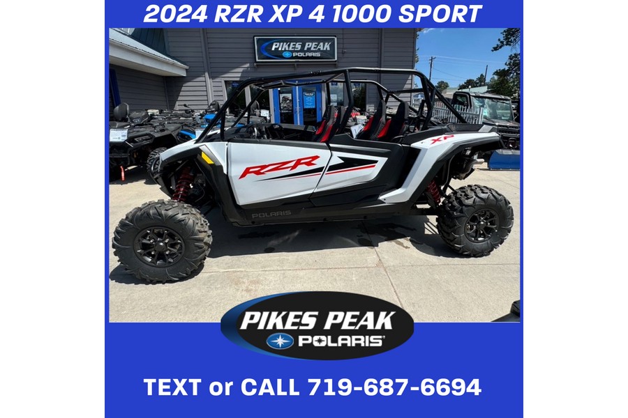 2024 Polaris Industries RZR XP 4 1000 SPORT WHITE LIGHTNING