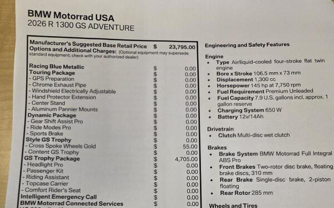 2026 BMW Motorrad R 1300 GS Adventure