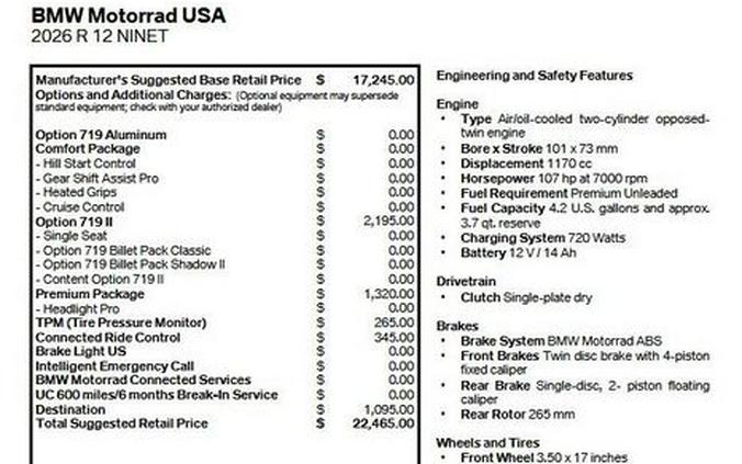 2026 BMW R 12 nineT