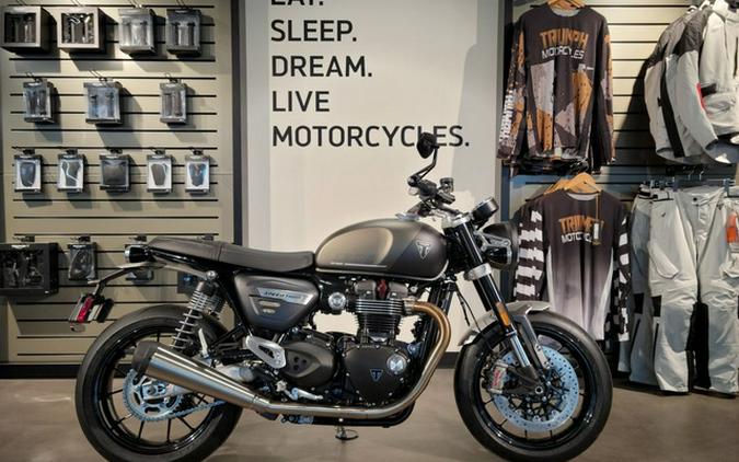 2024 Triumph Speed Twin 1200 Matte Ironstone/Matte Storm Grey