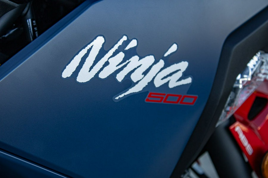 2026 Kawasaki Ninja® 500 ABS Metallic Matte Twilight Blue