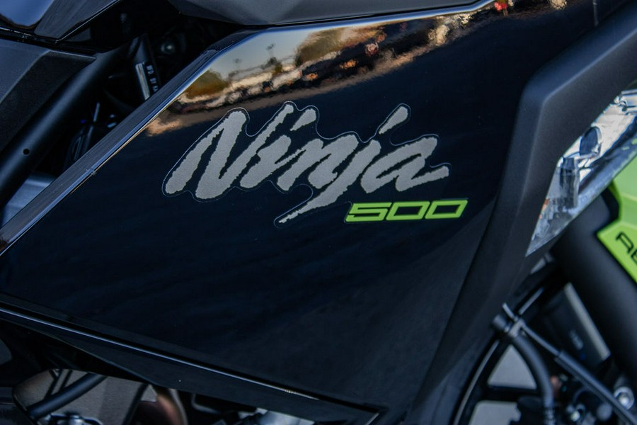 2026 Kawasaki Ninja® 500 ABS Metallic Yellowish Green/Ebony
