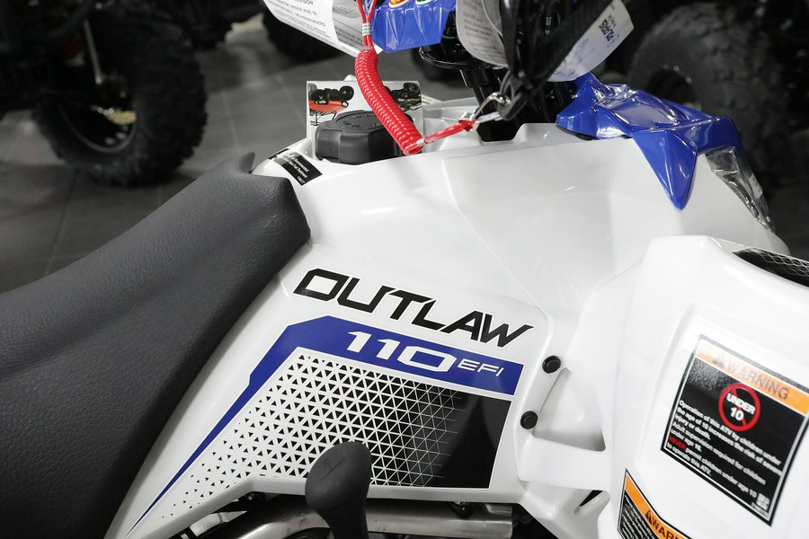 2024 Polaris Industries Outlaw 110 BRIGHT WHITE/POLARIS BLUE