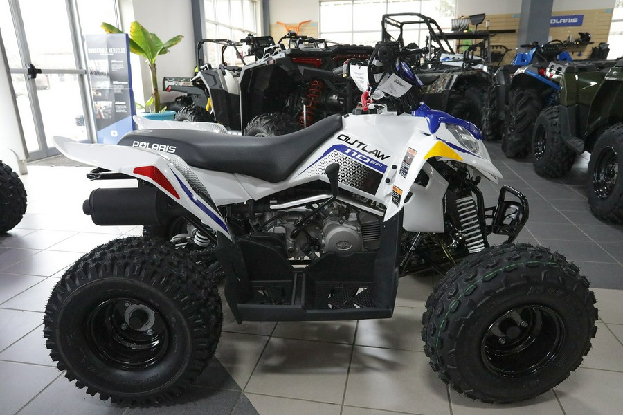 2024 Polaris Industries Outlaw 110 BRIGHT WHITE/POLARIS BLUE