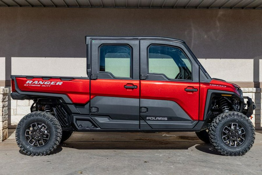 New 2024 POLARIS RANGER CREW XD 1500 NORTHSTAR EDITION PREMIUM SUNSET RED