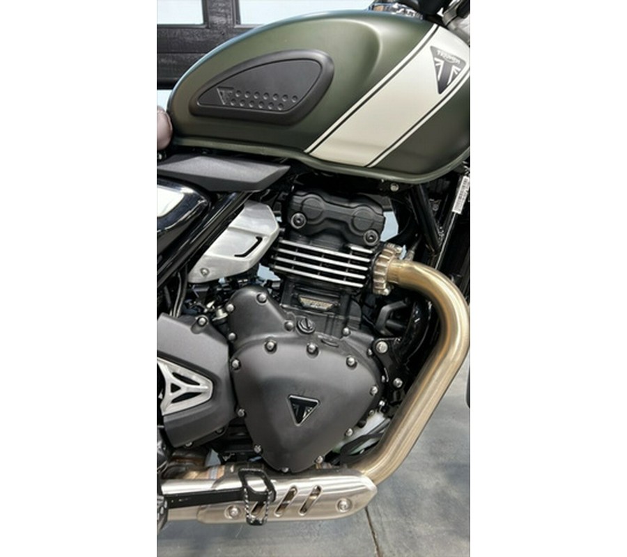 2024 Triumph Scrambler 400 X Matte Khaki Green / Fusion White