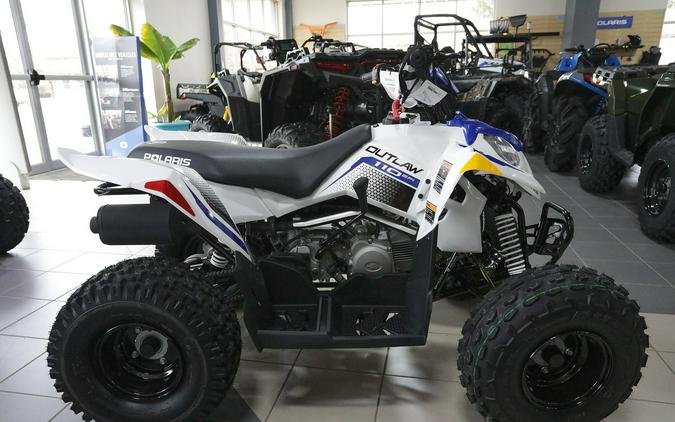 2024 Polaris Industries Outlaw 110 BRIGHT WHITE/POLARIS BLUE