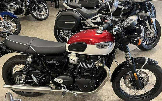 2023 Triumph Bonneville T100 Carnival Red Fusion White