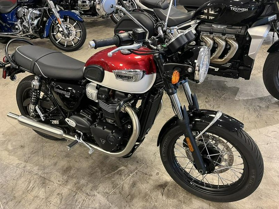 2023 Triumph Bonneville T100 Carnival Red Fusion White