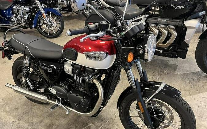 2023 Triumph Bonneville T100 Carnival Red Fusion White