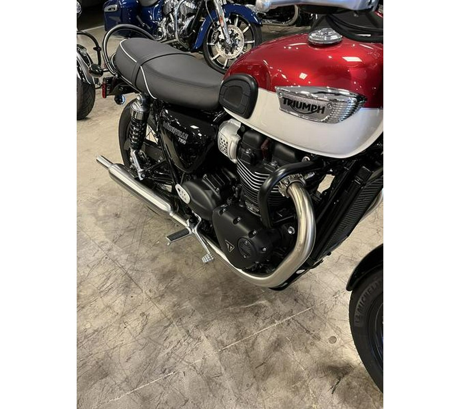 2023 Triumph Bonneville T100 Carnival Red Fusion White