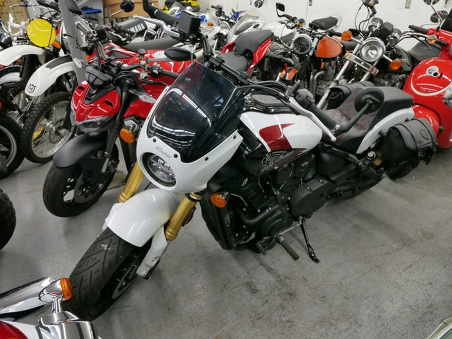 2025 Indian 101 Scout Ghost White Metallic With Graphics
