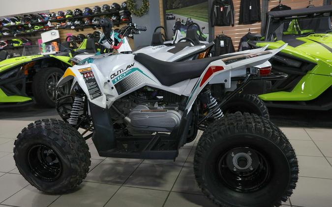 2024 Polaris Industries Outlaw 110 BRIGHT WHITE/RADIANT GREEN