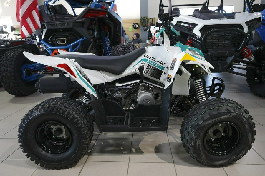 2024 Polaris Industries Outlaw 110 BRIGHT WHITE/RADIANT GREEN