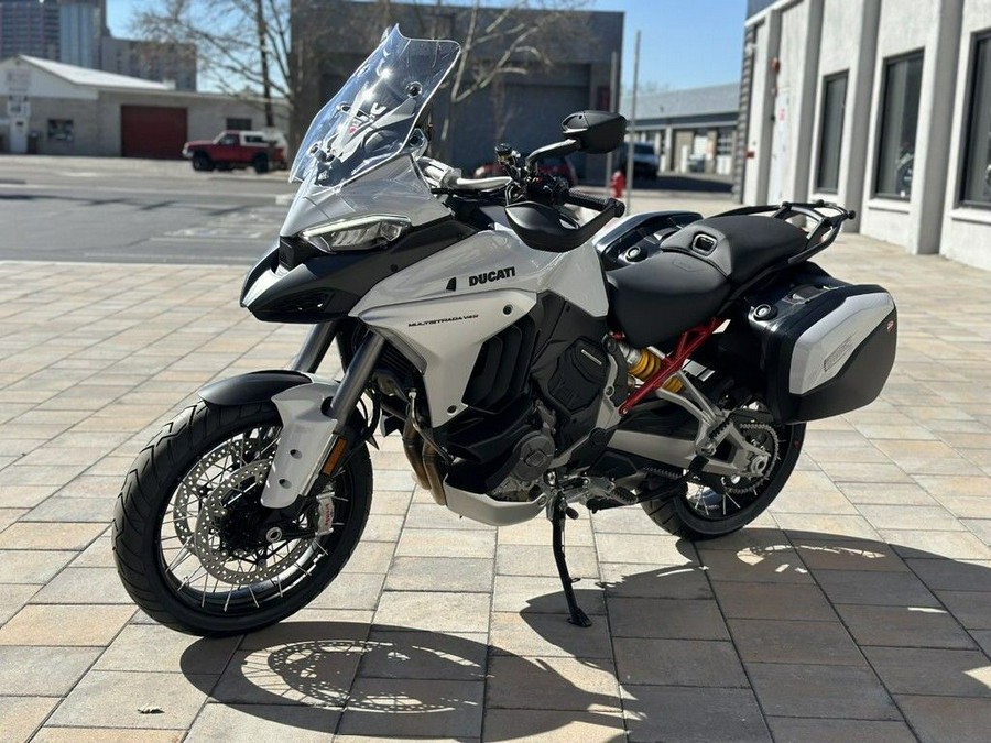 2023 Ducati Multistrada V4S Iceberg White - Spoked Wheels