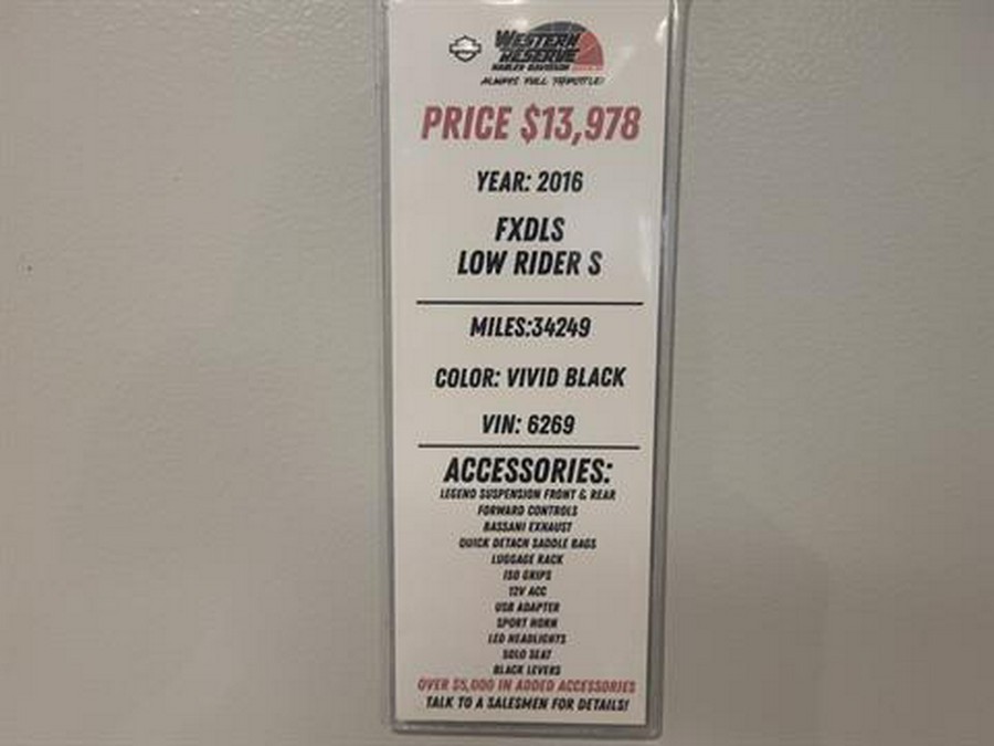 2016 Harley-Davidson Low Rider® S